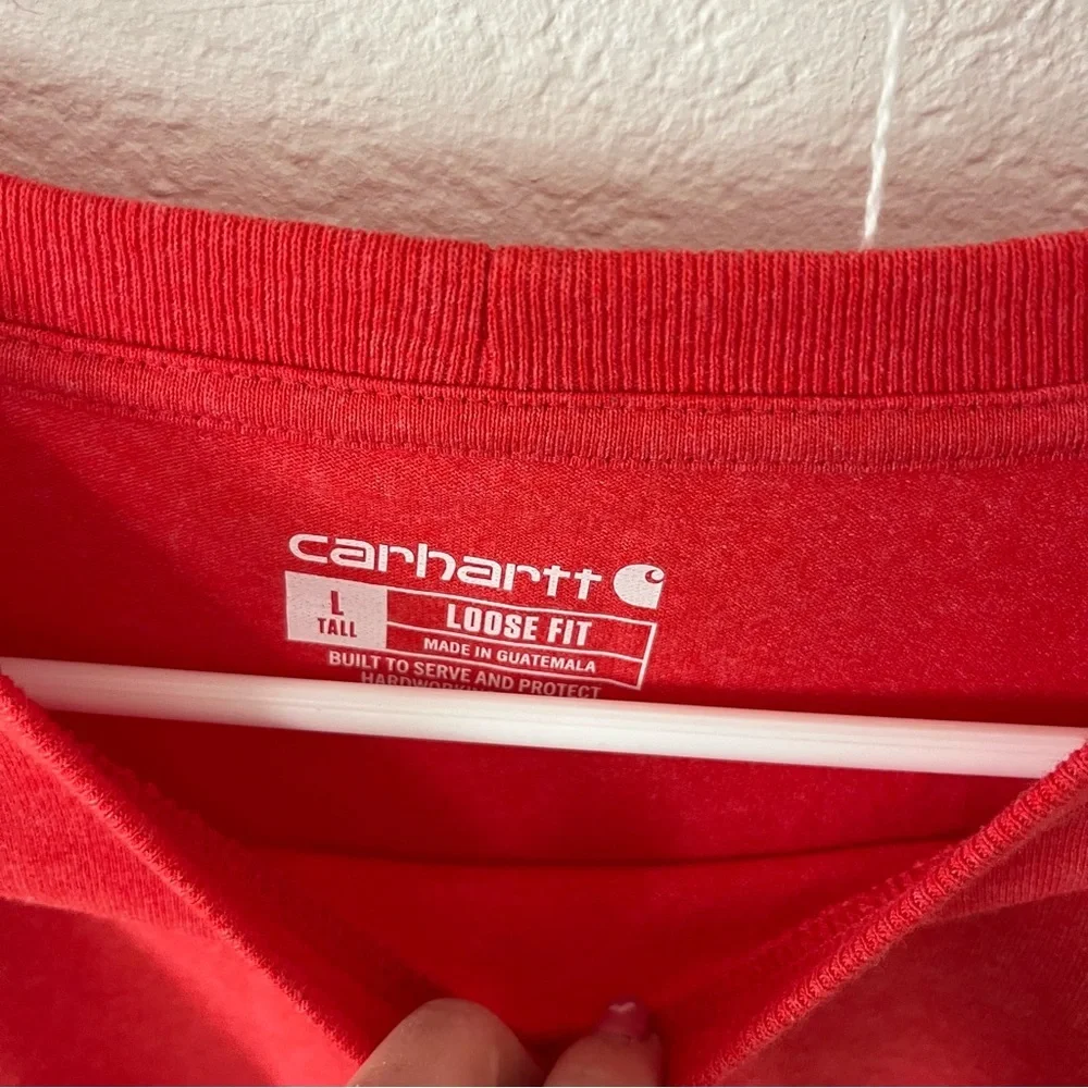 Carhartt Men's Large Tall Loose Fit Logo Long Sleeve Shirt. - Picture 3 of 8